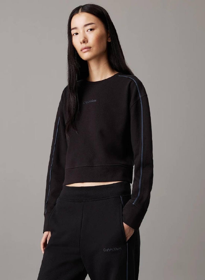 CALVIN KLEIN Cotton Fleece Lounge Sweatshirt - Image 1