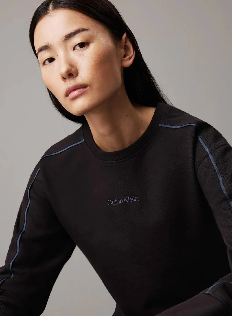CALVIN KLEIN Cotton Fleece Lounge Sweatshirt