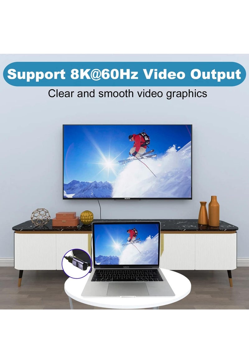 Generic - Magnetic adapter usb c converter [usb 3.1 40gbps high speed data transfer / 140w pd fast charge / 8k 60hz high definition video signal transmission] type c converter adapter male converter female - Image 1