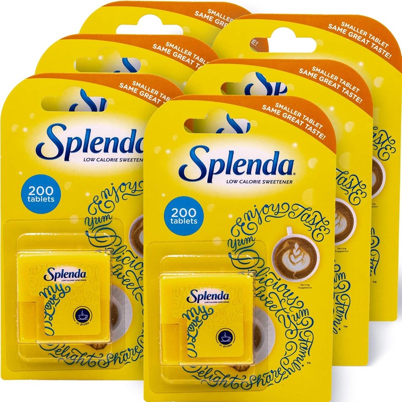 SPLENDA سبلندا محلي خالي من السعرات الحرارية، سويت ميني - 200 قرص (6 عبوات) - Image 1