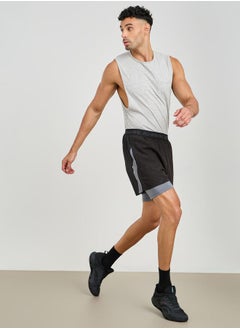 2in1 Pocket Detail Knitted Workout Shorts