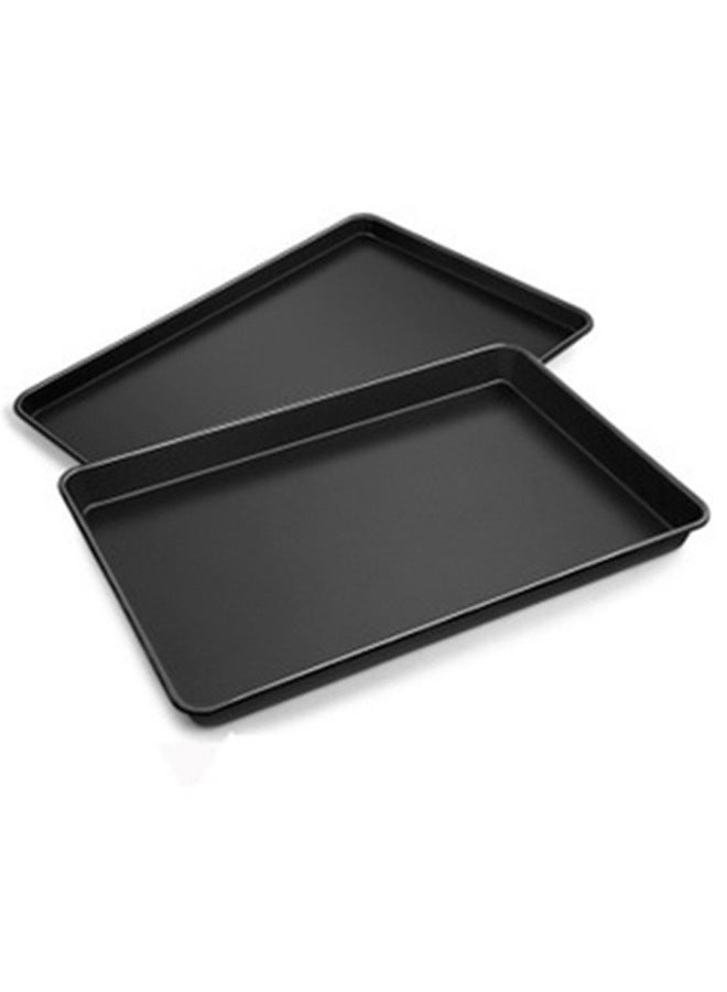 Household Aluminum Plate Rectangular Cake Bread Baking Pan Commercial Thickened Non-stick Aluminum Alloy Baking Pan Wholesale-Specifications:Aluminum Alloy Punching Body 72*46*2.8cm Thickness 1.2mm Net Weight 2.5kg - Image 2