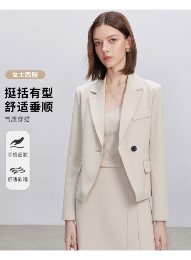 Fapai Women's Blazer Fashion Casual Versatile Professional Commute Stretch And Shaped Small Suit Jacket For Women - Image 1