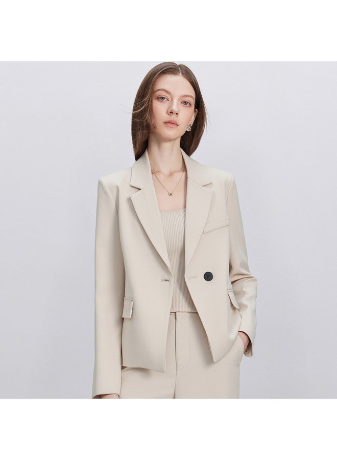 Fapai Women's Blazer Fashion Casual Versatile Professional Commute Stretch And Shaped Small Suit Jacket For Women - Image 5