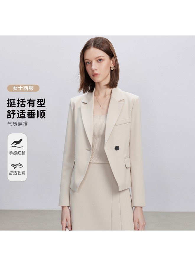 Fapai Women's Blazer Fashion Casual Versatile Professional Commute Stretch And Shaped Small Suit Jacket For Women - Image 2