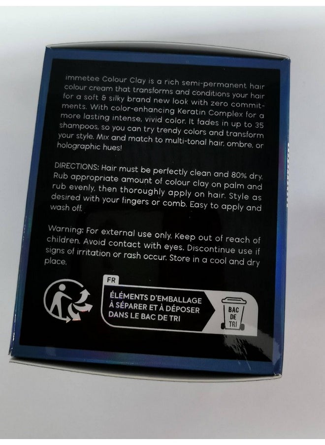 Immetee immetee Hair Color Wax, Temporary Hair Color Wax, Temporary Hair Tinting Gifts for Children Girls, Washable, for Christmas, Party, Cosplay, Birthday, 100g (Blue)  - Image 3