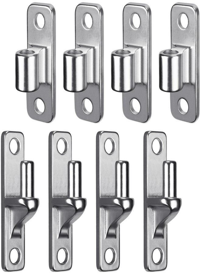Insaga 304 Stainless Steel Gate Hinges, 4Pack Wall Mount Gate Hinges for Farm Gates, One Piece with Non-Welding Chain Link Fence Parts with 5/8'', Gate Hinges for Wooden Fences - Image 1