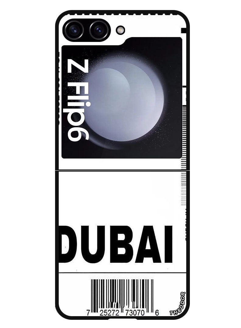 Theodor Protective Case Anti Scratch Shock Proof Bumper Cover For Samsung Galaxy Z Flip 6 DXB Boarding pass - Image 1