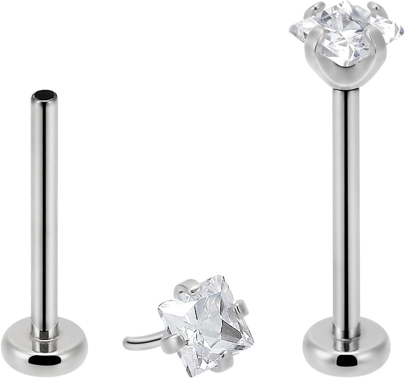 NewkeepsR 20g/18g/16g G23 Titanium Press Fit Threadless Push Pop in Labret Lip Monroe Tragus Earring Stud Piercing - Image 1
