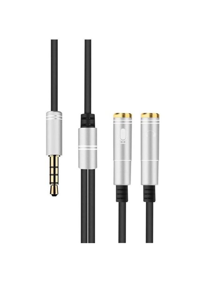 Umiwin محول سماعة ميكروفون 3.5 ملم لتقسيم الصوت للأجهزة المحمولة، كابل تمديد جاك الصوت لسماعات الأذن، محول كابل AUX للهاتف، الكمبيوتر، اللابتوب - Image 1