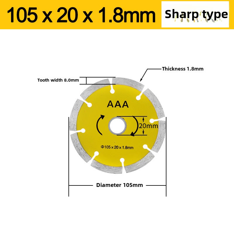 Mixed Single-Piece Slotting Machine Special Saw Blade Clay Wall Slotting Blade Cutting Blade 300/350 Blade Wear-Resistant(105*20*1.8) - Image 1