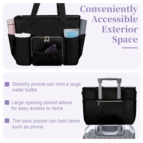Wigojoy Nurse Bag, Work Bags with 15.6-inch Laptop Compartment, Teacher bag with Large Cup Holder, Nursing Tote Bag with Insulated Pocket for Nurses, Teachers, Students, and Professionals, Black - Image 5