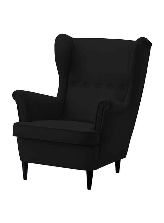 REGAL IN HOUSE In House | Chair king Velvet with Two Wings from In House - Black - E3 - Image 1