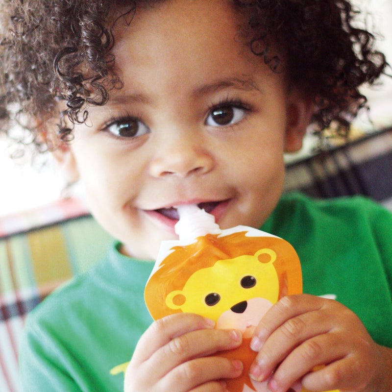 Squooshi Reusable Baby Food Pouches for Toddlers | BPA Free Plastic, Food Safe, Freezer Safe | Refillable for Applesauce Yogurt & Puree Squeeze Pouch - Image 2