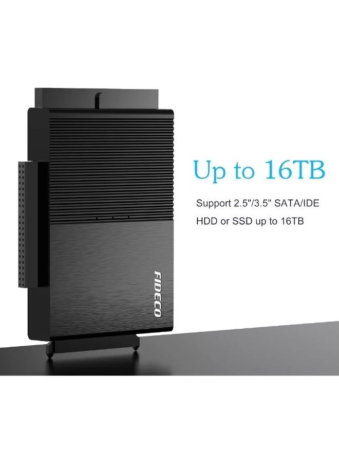 FIDECO USB 3.0 to IDE/SATA Hard Drive Adapter S3G-PL319, SATA & IDE HDD SSD Converter with Power Switch, Supports up to 16TB - Image 5