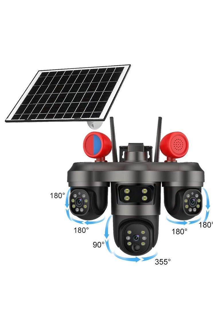 LINKAGE Wireless Smart Solar Security Camera | 360° Bullet-Dome Surveillance | Motion Detection | Night Vision | Cloud Storage | Outdoor CCTV - Image 1