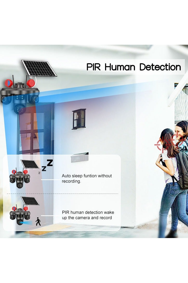 LINKAGE Wireless Smart Solar Security Camera | 360° Bullet-Dome Surveillance | Motion Detection | Night Vision | Cloud Storage | Outdoor CCTV - Image 3