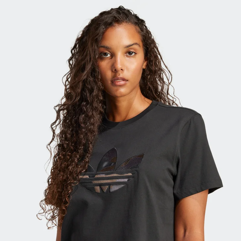 adidas Originals Camo Crop Infilled Logo T-Shirt