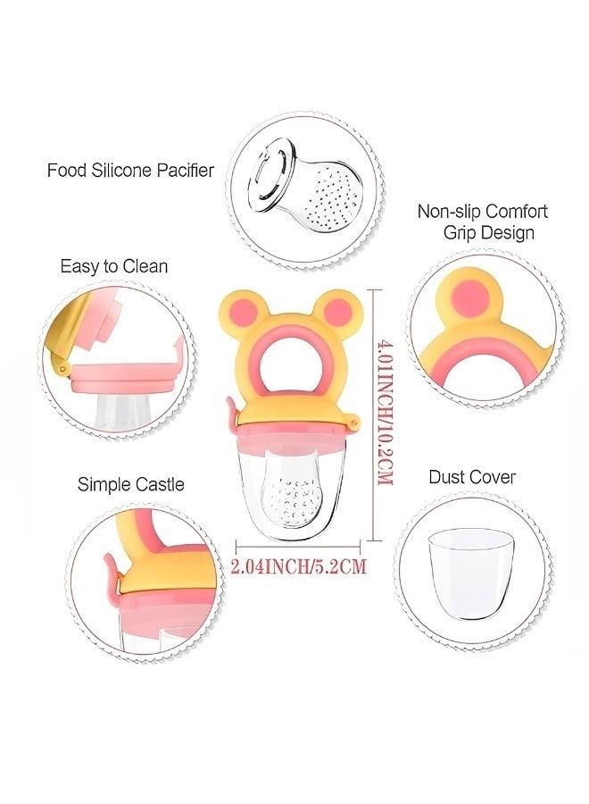 Baby Fruit Food Feeder Pacifier Food Grade Silicone Teething Soother Safe Solid Food Feeder Anti-Choke Design for Fruits Veggies Meat - Image 2