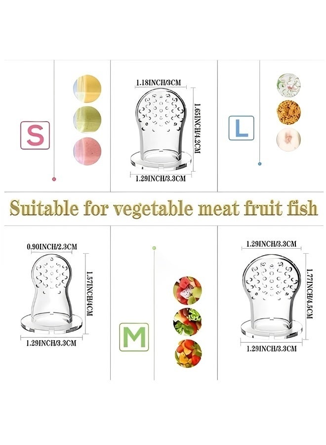 Baby Fruit Food Feeder Pacifier Food Grade Silicone Teething Soother Safe Solid Food Feeder Anti-Choke Design for Fruits Veggies Meat - Image 4