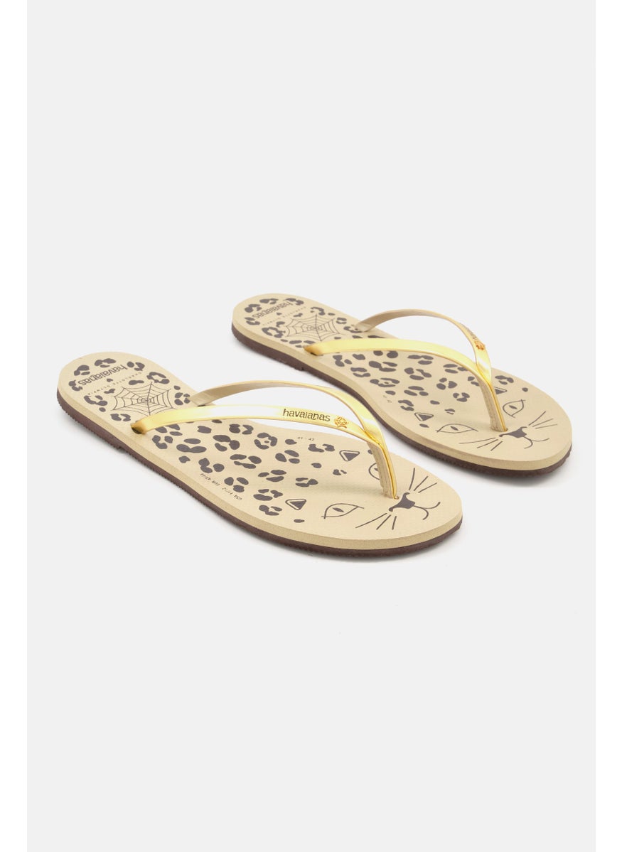 havaianas - Women Style 2 Animal Print Slip On Slippers, Beige - Image 1