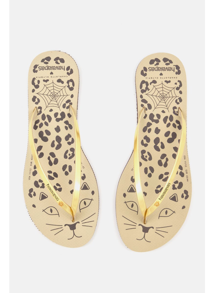 havaianas - Women Style 2 Animal Print Slip On Slippers, Beige - Image 1