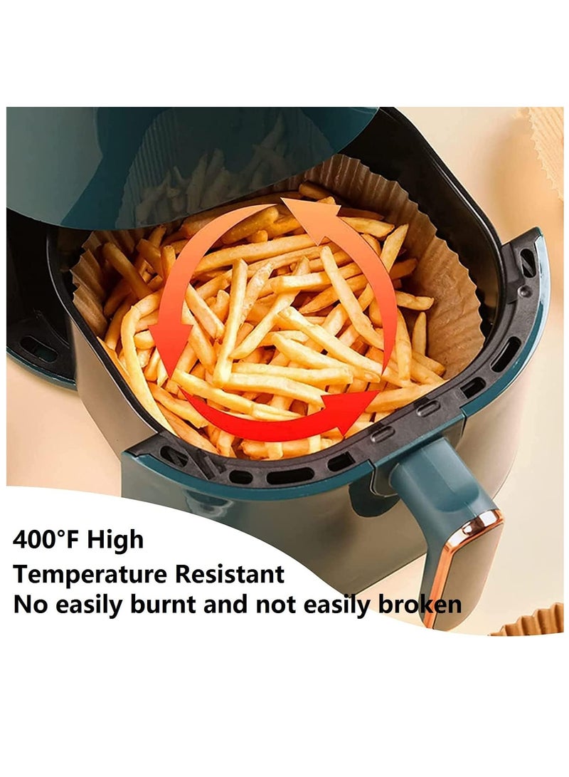 Meetion Air Fryer Disposable Paper Liner, 50PCS Non-Stick Disposable Air Fryer Liners, Baking Paper for Air Fryer Oil-Proof, Water-Proof, Food Grade Parchment for Baking Roasting Microwave (50Pcs-7.9 inch) - Image 3