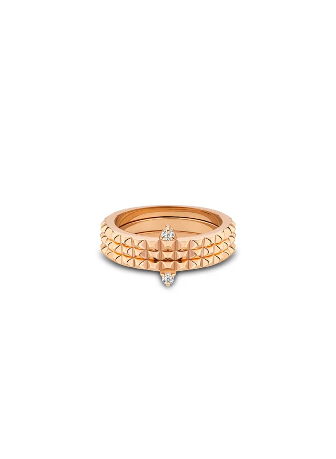 بوليس Ulua Rose Gold Ring with Crystals for Women's 56MM