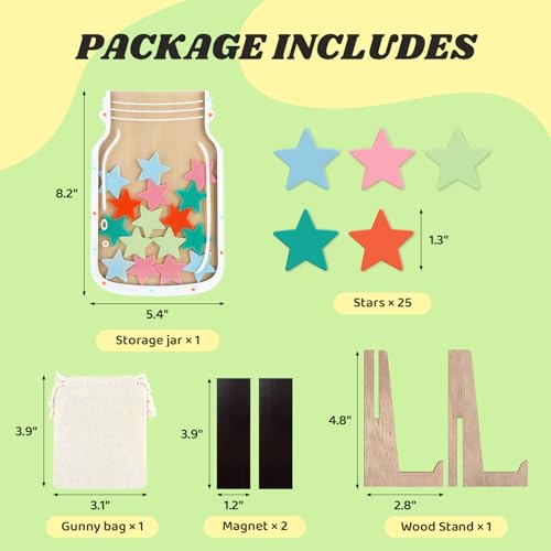 gliship Reward Jar Magnetic, gliship Star Jar Reward System Magnetic Reward Jar for Classroom Board, Reward Jars for Kids Students for Classroom Home Behavior Management Tools Personalized Incentive - Image 2