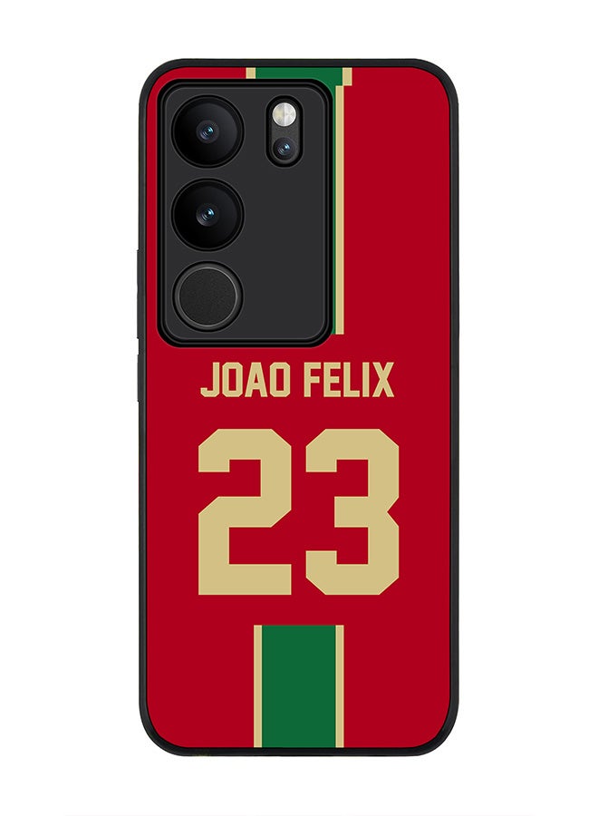 Stylizedd Rugged Black Edge case for Vivo V29 / Vivo V29 Pro / Vivo S17,Slim fit Flexible Cover - Football Team - Portugal, Player Name - Joao Felix - Image 1