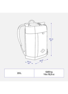 Quechua Hiking Backpack 23 l, NH500 Escape Rolltop grey  - Image 4