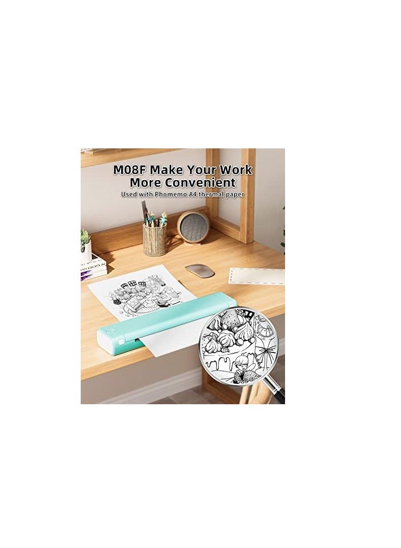 Terabyte ورق حراري A4، 210 × 297 مم ورق حراري أسود قابل للطي متوافق مع A4 محمول، بحجم 8.27"×11.69"، متوافق مع M08F-Letter M832 M833 M834 M835 HRPT MT800 ورق حراري - Image 5