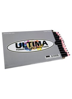 Ultima China Marker Peel Off Grease Pencil/Wax Pencil Leaves Opaque Easy To Remove Markings On All Glazed Non Porous & Polished Surfaces (Black)  - Image 1