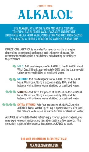 Alkalol ألكالول - غسول أنفي مهدئ طبيعي، بالمنثول، مجموعة من قطعتين، 1 عدد - Image 5
