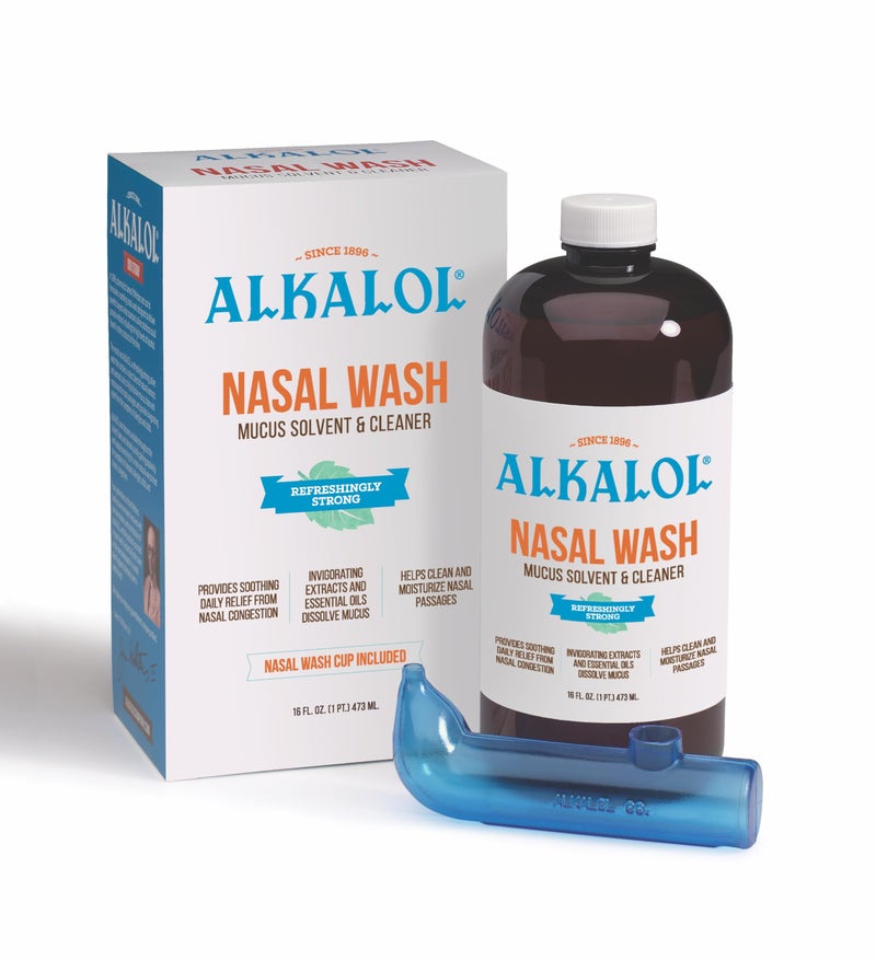 Alkalol ألكالول - غسول أنفي مهدئ طبيعي، بالمنثول، مجموعة من قطعتين، 1 عدد - Image 1