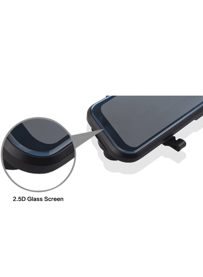 Dash cam, camera record front and back with1080MP with wide-angle from the front 170-degree angle and from the back with a 140-degree angle supports microphone,night vision, G-sensor and 64GB maximum