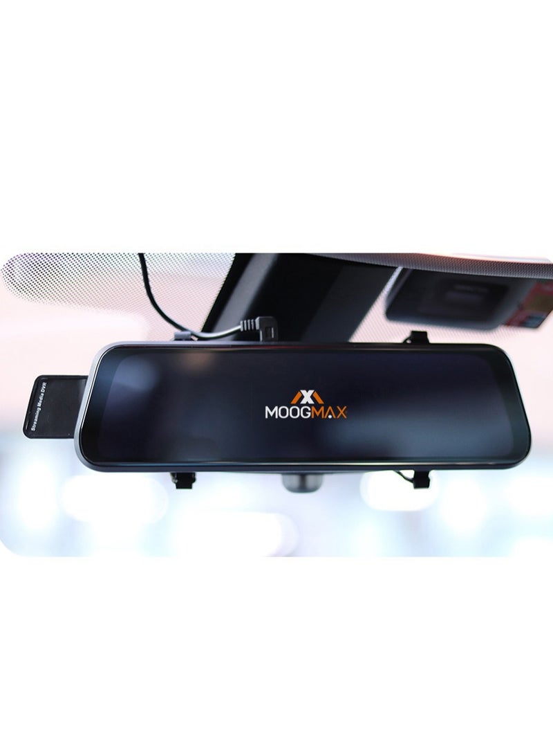 Dash cam, camera record front and back with1080MP with wide-angle from the front 170-degree angle and from the back with a 140-degree angle supports microphone,night vision, G-sensor and 64GB maximum