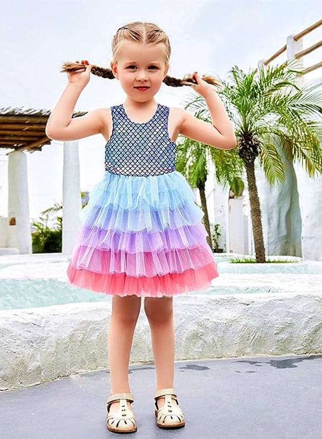 GROWSTEADY Girls Dresses for Summer Short Sleeve Kid Clothes Party  - Image 4