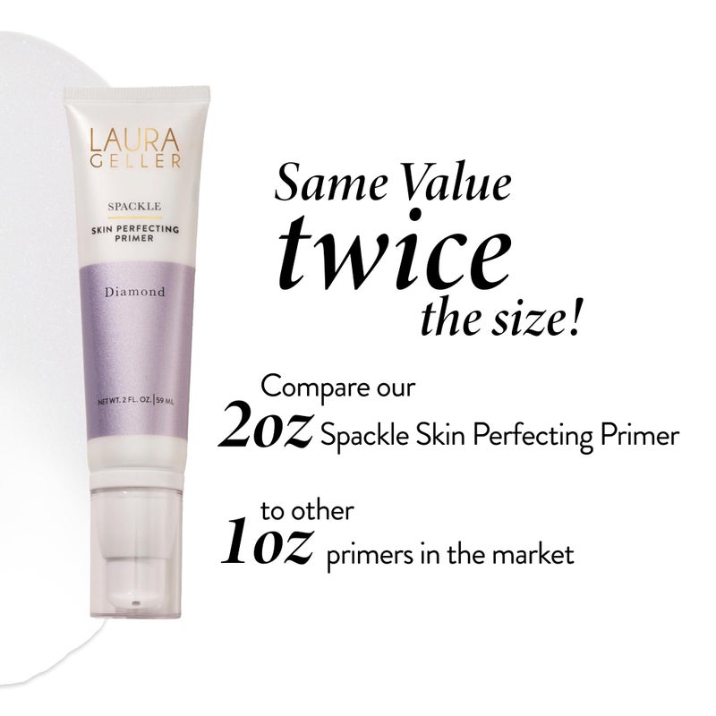 LAURA GELLER NEW YORK Spackle Primer - Diamond - Super-Size 2 Fl Oz - Hyaluronic Acid Makeup Primer for Mature Skin - Image 5