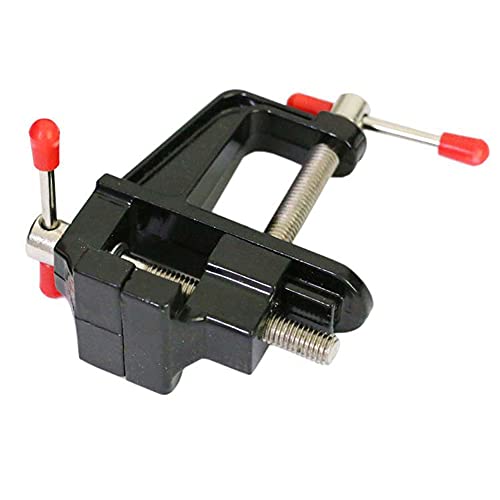 BUYSK Mini Table Bench Vice Clamp for Jewelry Model Making DIY Repairs Modelling Painting and Crafting-Black (aluminum alloy) - Image 2