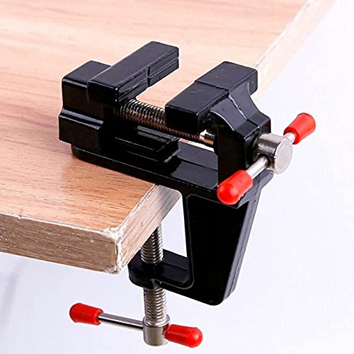 BUYSK Mini Table Bench Vice Clamp for Jewelry Model Making DIY Repairs Modelling Painting and Crafting-Black (aluminum alloy) - Image 5