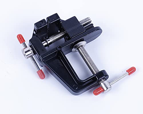 BUYSK Mini Table Bench Vice Clamp for Jewelry Model Making DIY Repairs Modelling Painting and Crafting-Black (aluminum alloy) - Image 3
