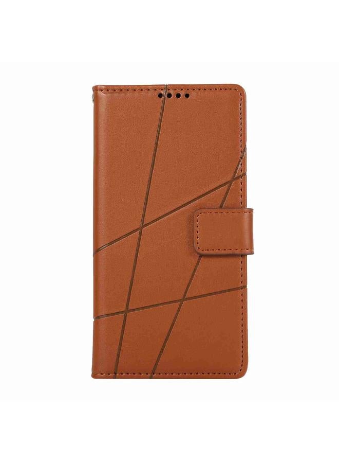 زبون جراب لهاتف iPhone 13 Pro مصنوع من جلد البولي يوريثان الأصلي ومزخرف بخطوط منقوش - Image 2