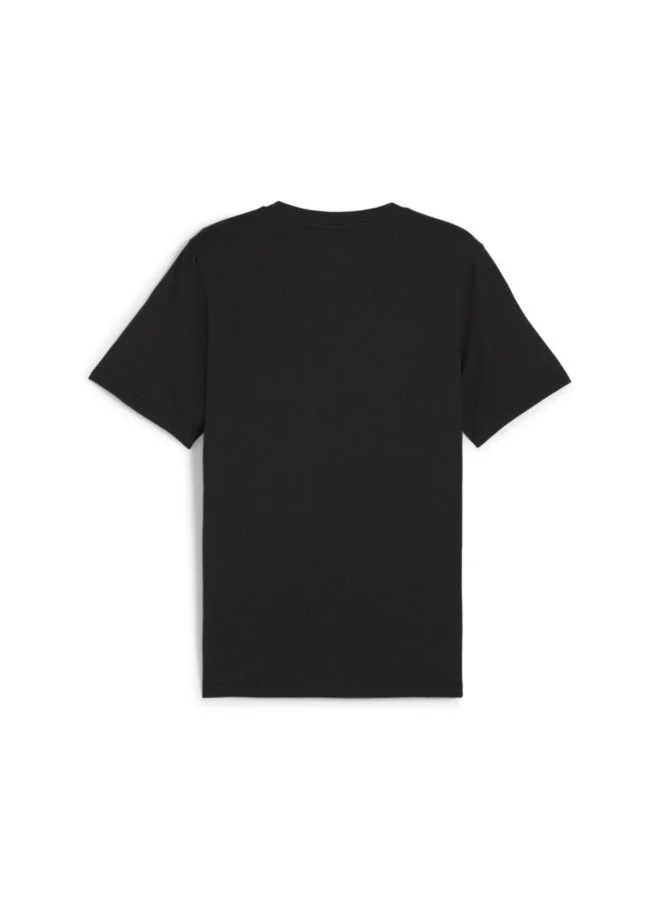 فورمولا1 تي شيرت FORMULA1 ESS+ برسومات - أسود مريح