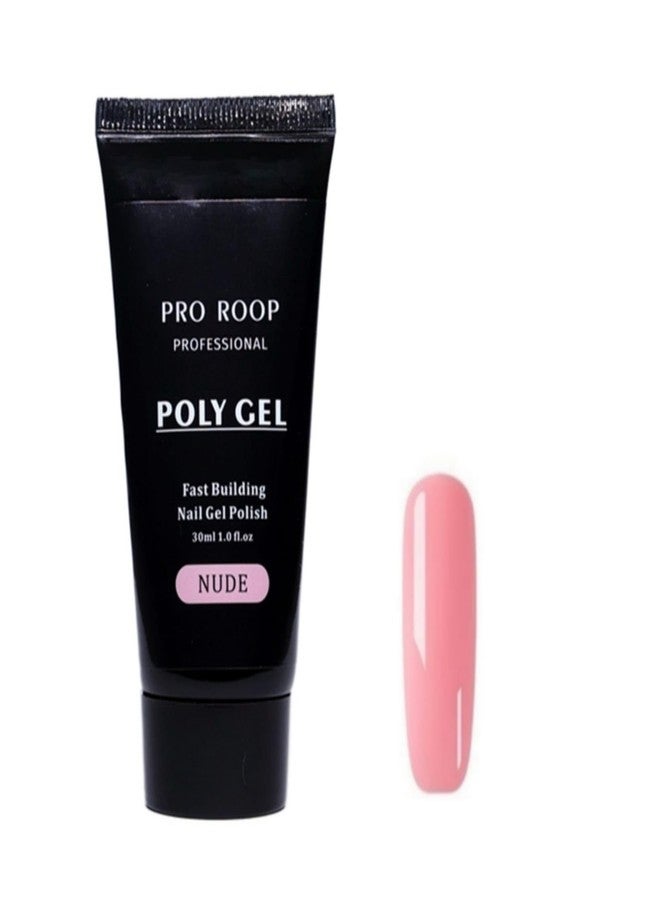 PRO ROOP PROROOP Poly Extension Gel For Nail 30Ml Builder Nail Gel Trendy Nail Art Design Nail Extension Gel Salon Nail Easy Diy At Home Fall For Women (Nude Pink), Glossy Finish - Image 1