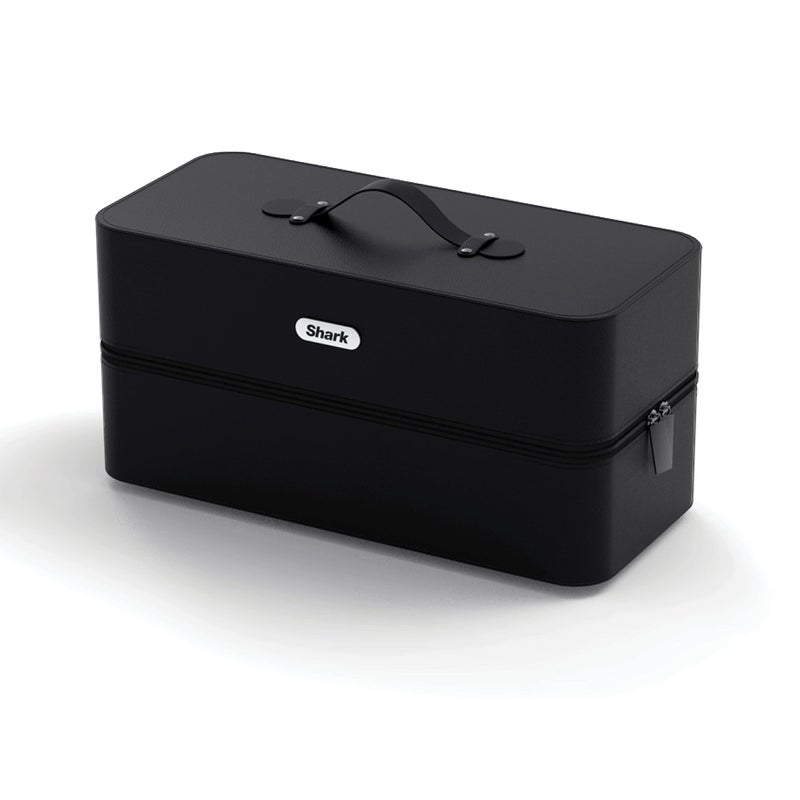 Shark حافظة تخزين نظام تصفيف وتجفيف الهواء Shark XHD400SAC FlexStyle، حافظة سفر من جلد نباتي، سوداء - Image 1