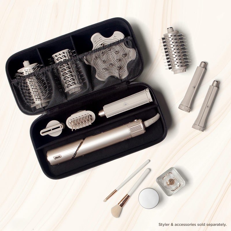 Shark حافظة تخزين نظام تصفيف وتجفيف الهواء Shark XHD400SAC FlexStyle، حافظة سفر من جلد نباتي، سوداء - Image 4