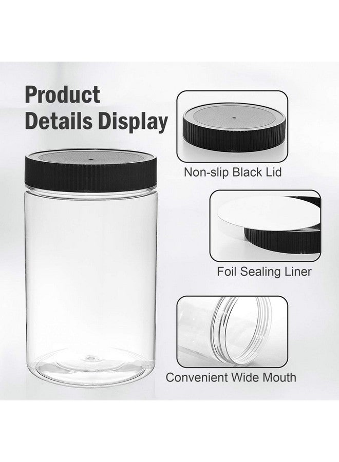 Vumdua Vumdua 27 Ounce Plastic Jars with Lids, 3 Pack Food Storage Containers Airtight, Clear Containers for Organizing  - Image 3