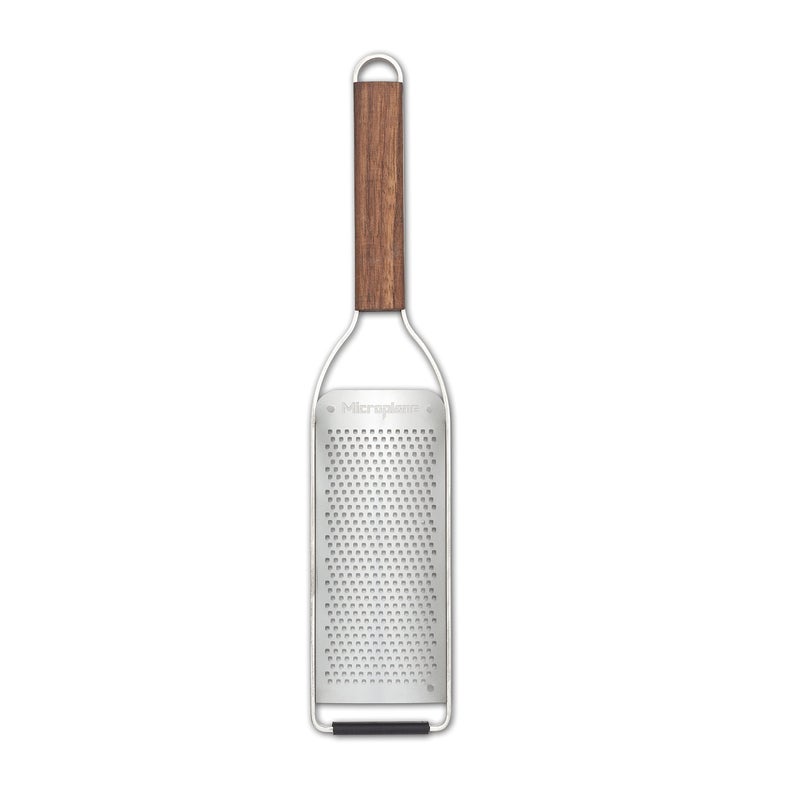 Microplane Master Series Wood Handle Stainless Steel Frame Fine Blade Cheese Grater - Image 1