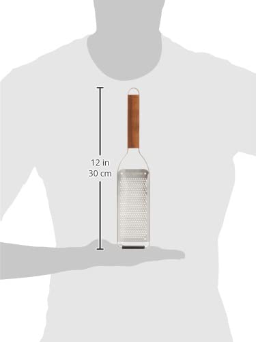 Microplane Master Series Wood Handle Stainless Steel Frame Fine Blade Cheese Grater - Image 3